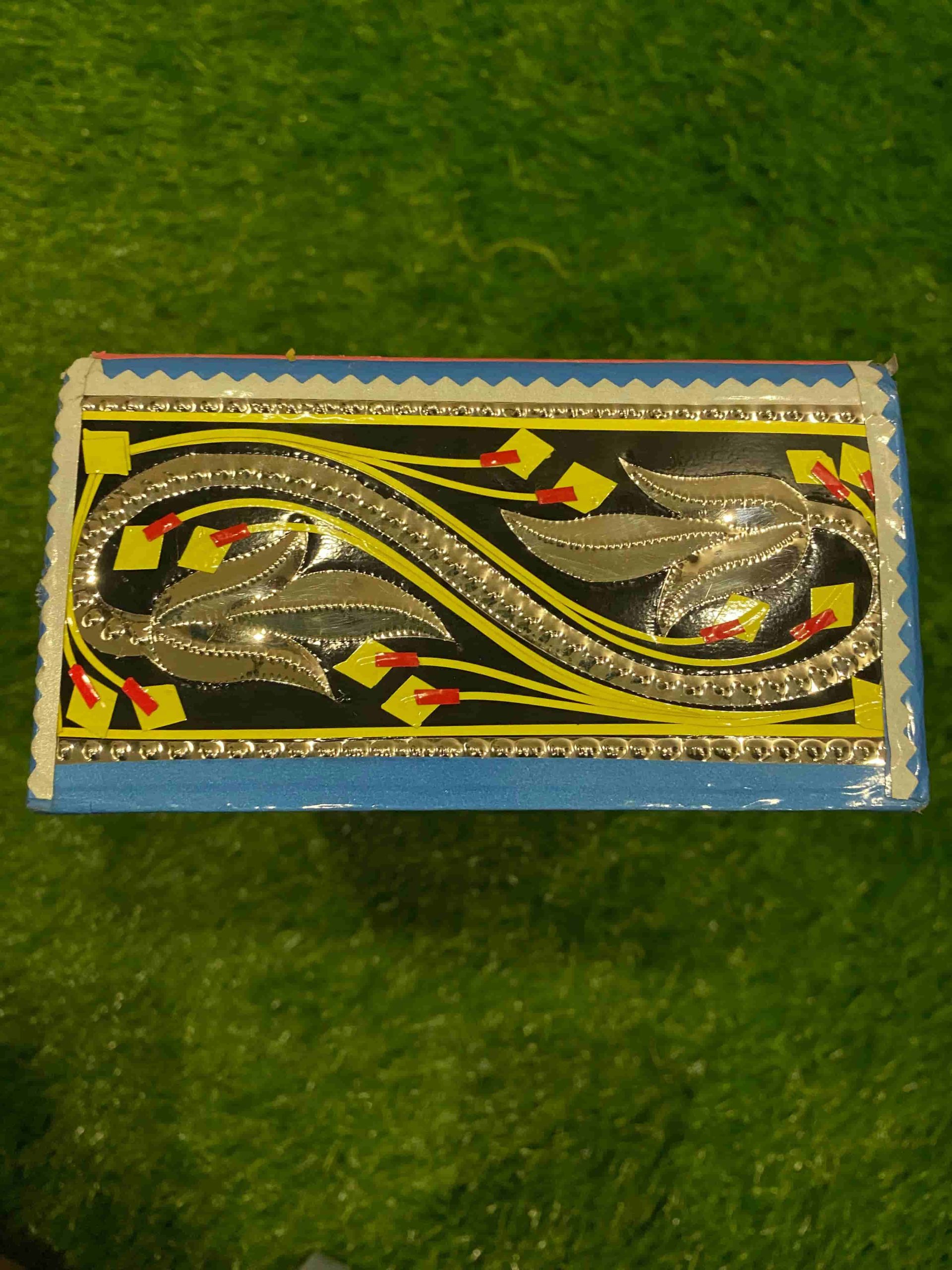 Chamakpatti Black Tissue Box - Traditional Pakistani Design-6