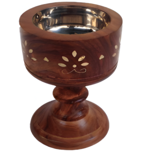Enhance Your Space Tradnary Wooden Bakhoor Burner Mukhbar Set