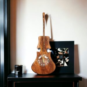 Wooden Guitar Wall Clock Handcrafted