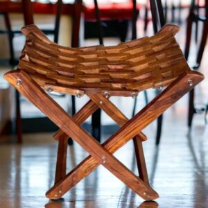 Elegant Foldable Wooden Stool-pakistanhandicraft