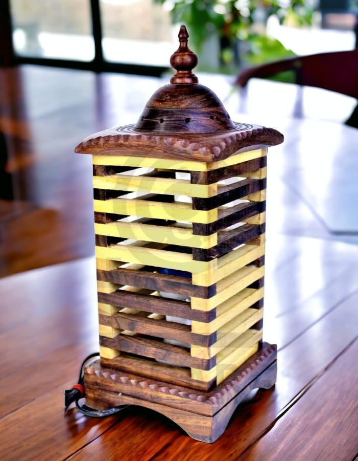 Premium Wooden Lamp Stripped-4