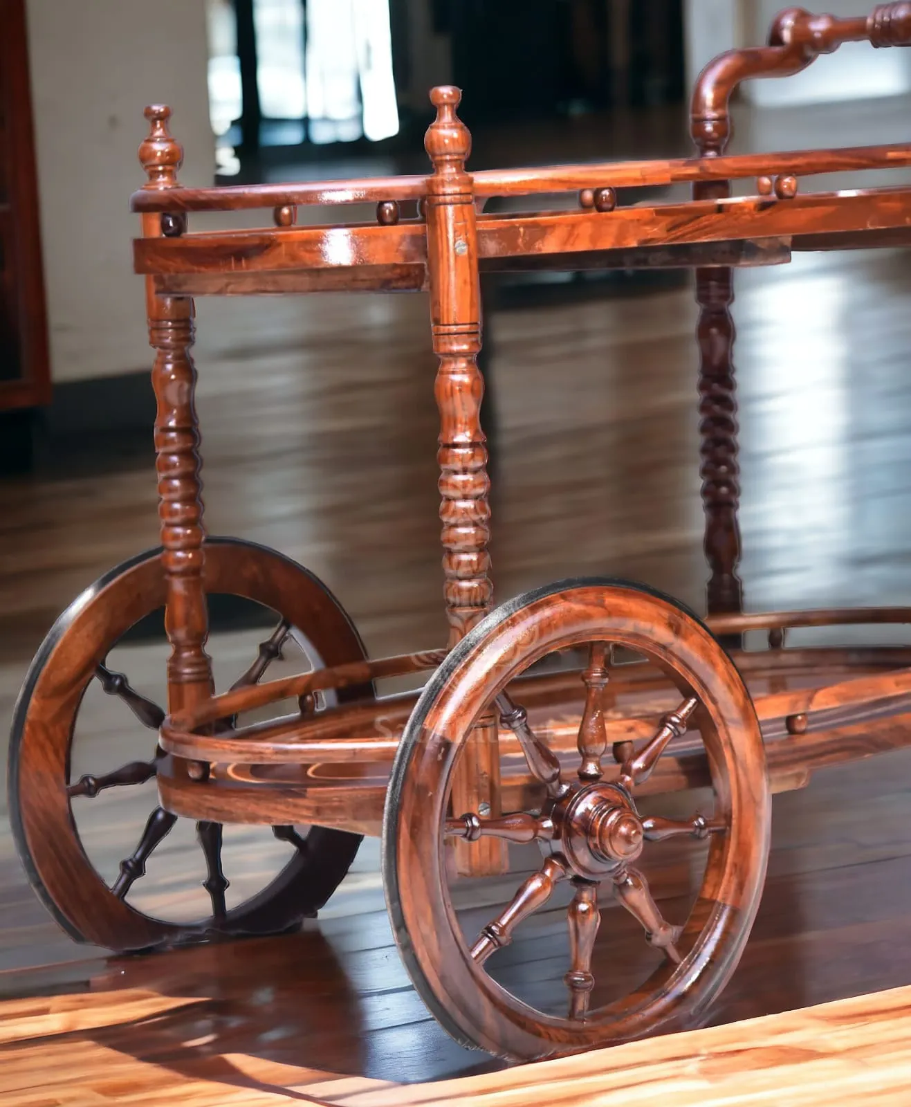Solid Wood Tea Trolley