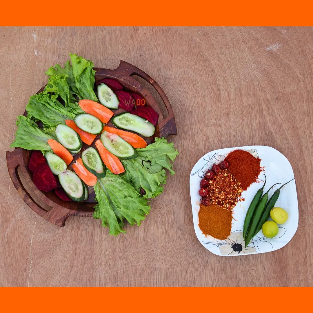 Brass Wooden Salad Trey-1