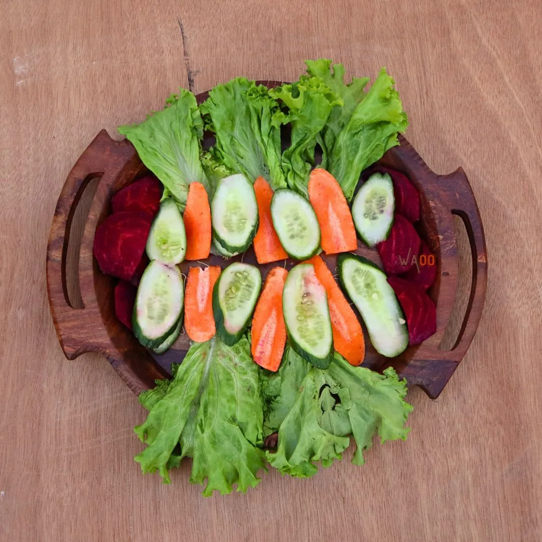 Brass Wooden Salad Trey-3