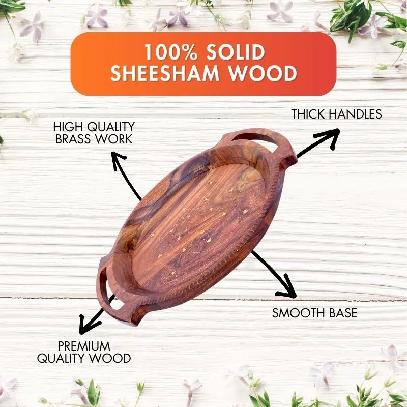 Brass Wooden Salad Trey-5