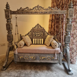 Swati Black and Gold 2 Seater Jhoola