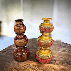 Wooden Brass Material & Naqshi ghara set of three