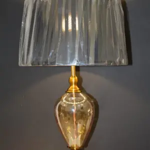 table lamp with gold-colored base