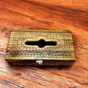 wooden Tissue Paper Box with metal lock