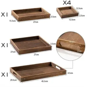 Rustic Wooden Serving Trays-pakistanshandicraft