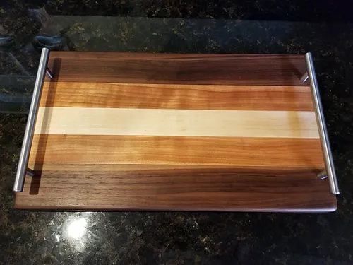 Customised Wooden serving trays with personalised brand person name-2