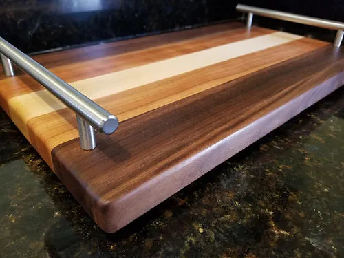 Customised Wooden serving trays with personalised brand person name-pakistanshandicraft